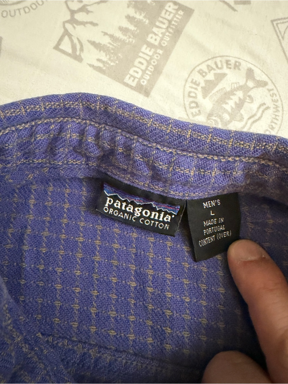 Vintage Patagonia Flannel Shirt Men’s L Blue Plaid Organic Cotton MadeinPortugal - Picture 4 of 6